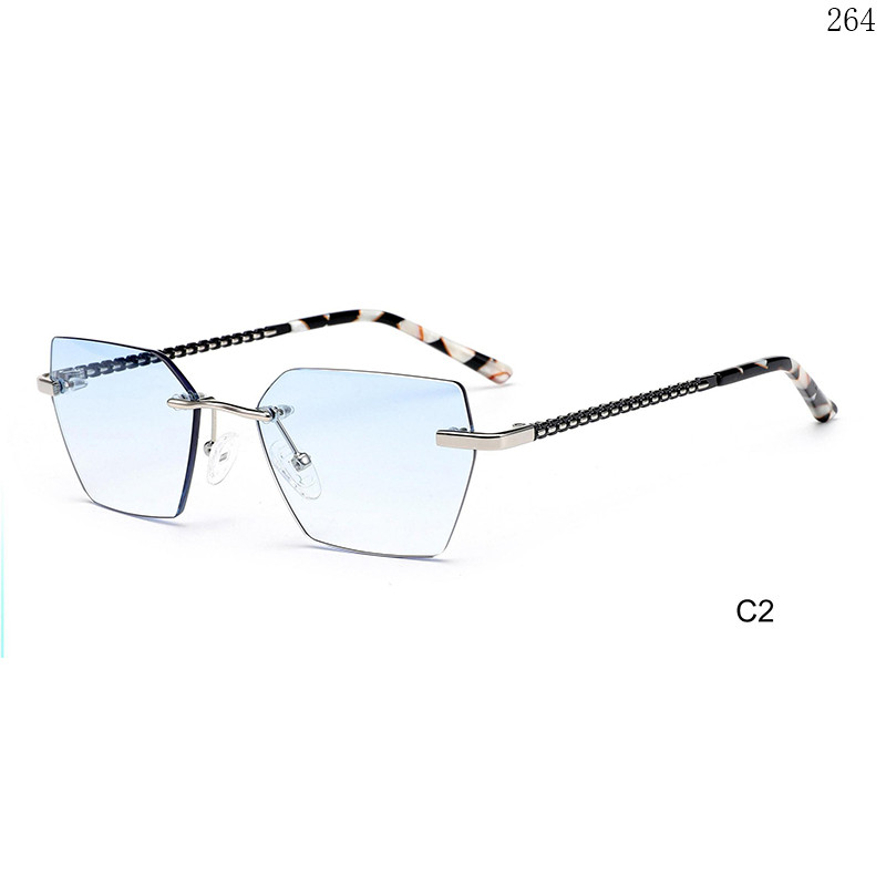 Dachuan Optical S25647 China Supplier Brand New Rimless Shades Sunglasses with Custom Orders (6)