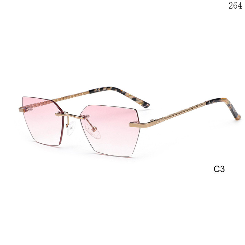 Dachuan Optical S25647 China Supplier Brand New Rimless Shades Sunglasses with Custom Orders (7)