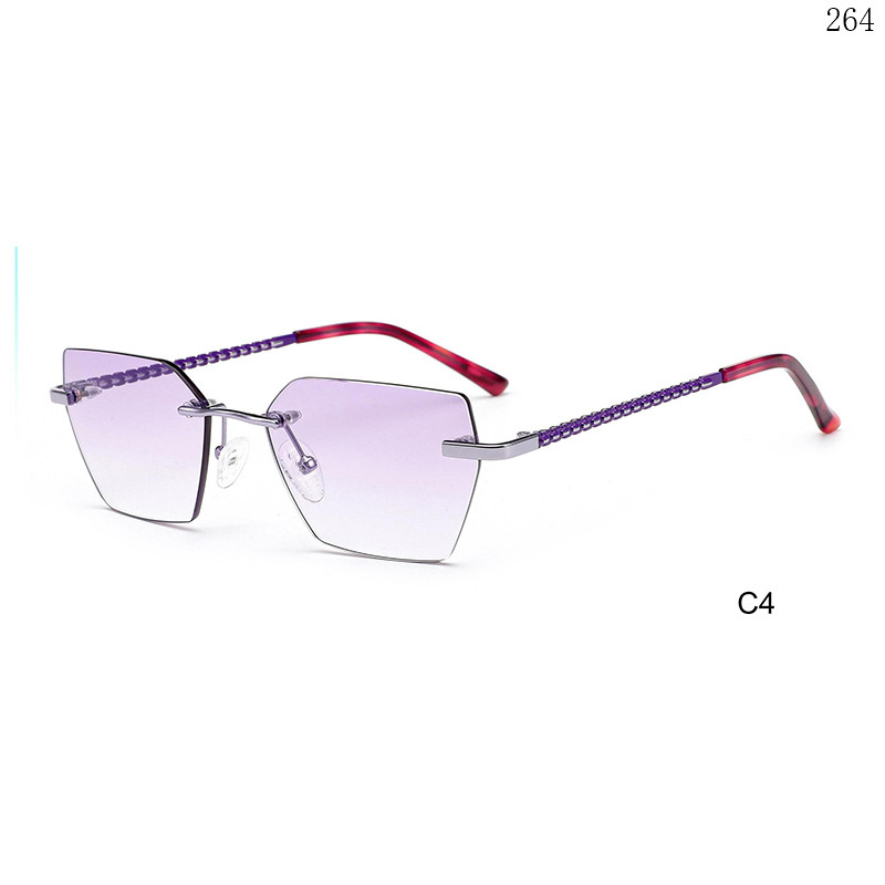 Dachuan Optical S25647 China Supplier Brand New Rimless Shades Sunglasses with Custom Orders (8)