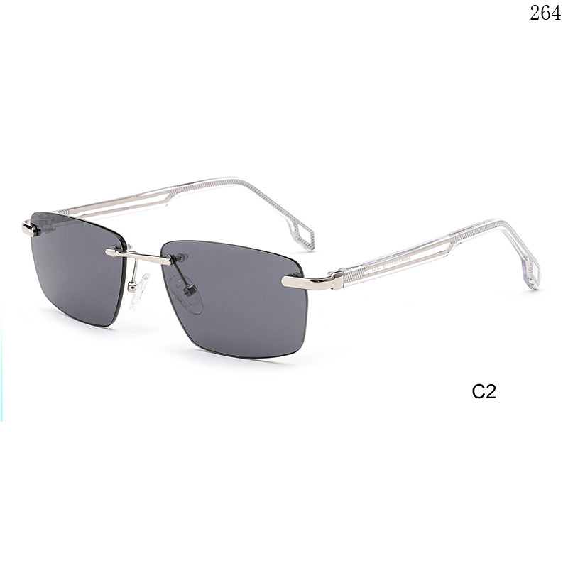 Dachuan Optical S25649 China Supplier Good Quality Rimless Shades Sun Glasses with Custom Orders (7)