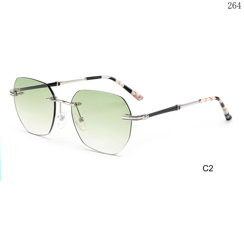 Dachuan Optical S25653 China Supplier New Coming Rimless Sunglasses Frame with Small Orders (7)