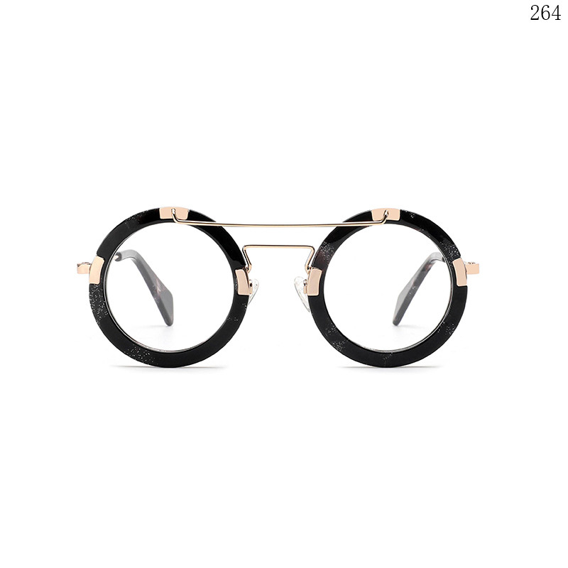 Dachuan Optical WX057723 China Supplier Retro Design Acetate Optical Glasses with Metal Legs (2)